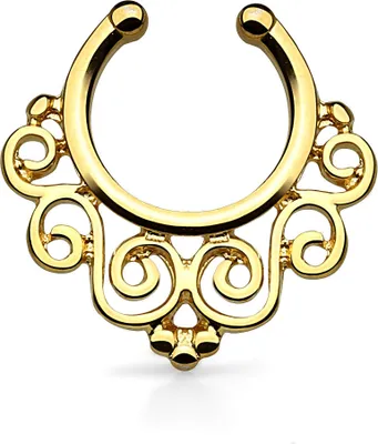 Produktbild von Nasenpiercing Nasenring Fake Piercing Septum Chirurgensthal Tribal Ornamente Helix