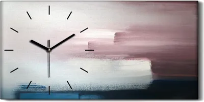 Produktbild von Wanduhr Bürouhr Leinwand Bild Geräuschlos 60x30 Malerei Abstrakte Kunst - schwarze Hände