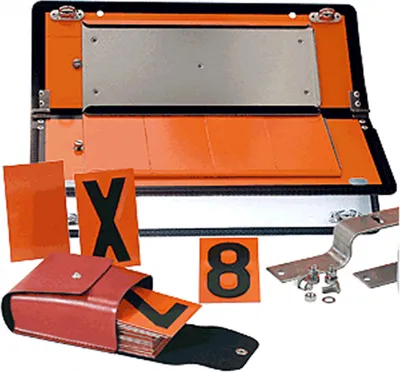 Produktbild von Wechselwarntafel mit Wechselziffern, Stahlblech, reflektierend, 400x300 mm