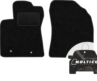 Produktbild von moto-MOLTICO Vorne Fußmatten Auto Velours Autoteppiche Schwarz Automatten Set 2-teilig passend für Toyota Land Cruiser 100 1998-2007