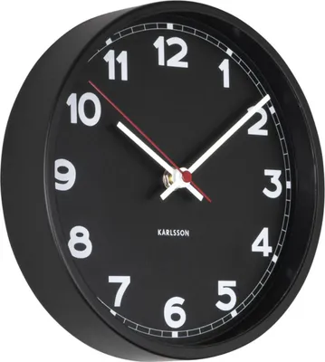 Produktbild von Karlsson - Wanduhr New Classic - Schwarz - Ø20cm