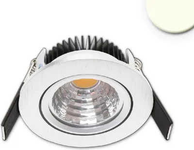 Produktbild von ISOLED LED Einbauleuchte 68 MiniAMP alu gebürstet 5W, 24V DC, warmweiß 2700k, dimmbar