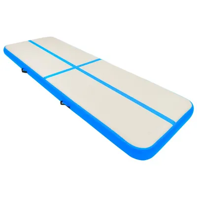 Zdjęcie produktu dla vidaXL Nadmuchiwana mata gimnastyczna z pompką 400x100x20 cm PVC niebieska