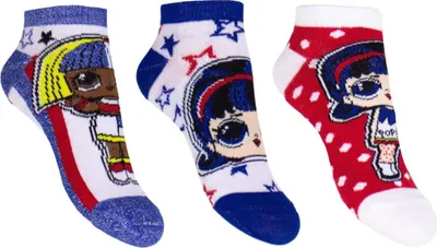Produktbild von LOL Surprise Socken 3er Pack Sneaker Strümpfe für Mädchen 27/30 Farbe 1