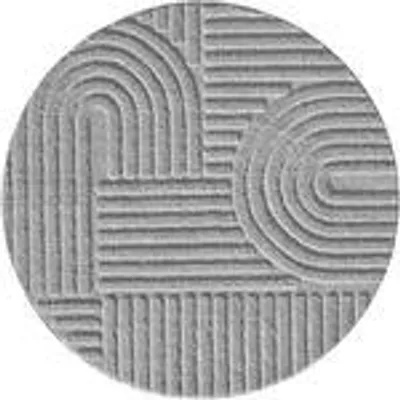 Produktbild von Hochflor Rund Teppich Wohnzimmer Küchenteppich Schlafzimmer Flur Skandi Boho Teppich 3D Design Flauschig Weich , Größe : 160 cm Rund , Farbe : Silber