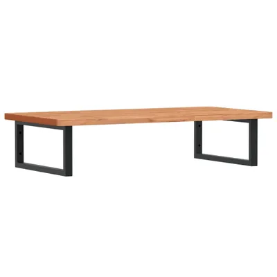 Imagen del producto de vidaXL Estante para lavabo, montaje en pared, acero y madera maciza de haya