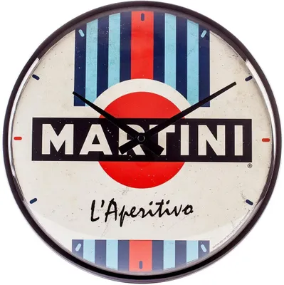 Produktbild von Nostalgic-Art - Wanduhr Küchenuhr Ø 31cm Metall Analog Batterie - Martini