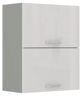Obrázek produktu pro Horní výklopná skříňka ULLERIKE - šířka 60 cm, bílá / šedá