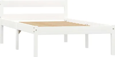 Produktbild von vidaXL Massivholzbett Weiß Kiefer 90x200 cm