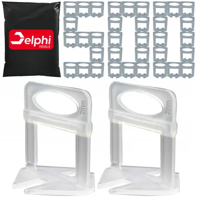 Produktbild von Delphi Tools | Nivellierclips für Fliesen - 2mm - 500 Stück - für Fliesen 3-15mm