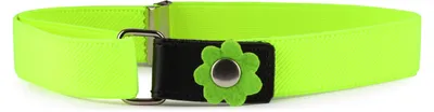 Image de Ceinture élastique pour fille Ladeheid, 1 à 6 ans, 34-65 cm, P15K (jaune fluo/noir/fleur)