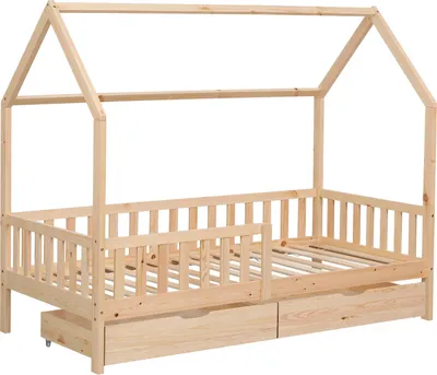 Image de Lit cabane pour enfant 190x90cm en bois avec tiroirs MARCEAU