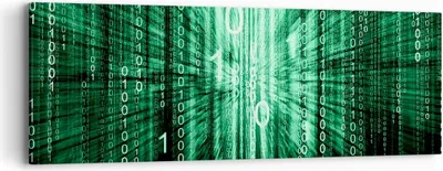 Produktbild von Bild auf Leinwand - Leinwandbild - Abstrakt zusammenfassungszahlen - 90x30cm - Wand Bild - Wanddeko - Leinwanddruck - Bilder - Kunstdruck - Wanddekoration - Leinwand bilder - Wandkunst - AB90x30-2290