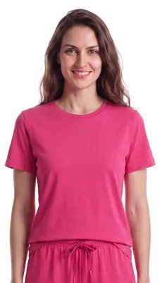 Produktbild von BOSS Damen-Pyjama-T-Shirt aus Baumwolle mit kurzen Ärmeln 50510322