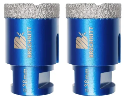 Immagine prodotto di Punte da trapano per piastrelle, 38 mm, attacco M14, confezione da 2, per smerigliatrici angolari, adatte per porcellana, Vetroceramica, marmo e granito