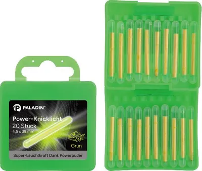 Produktbild von Paladin Angelzubehör Knicklichter Power Box grün 20 Stück