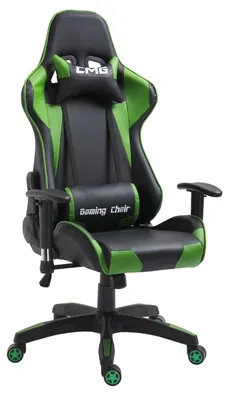 Produktbild von GAMING Drehstuhl in schwarz/grün Bürostuhl Racer Chefsessel Schreibtischstuhl, höhenverstellbar, Wippmechanik