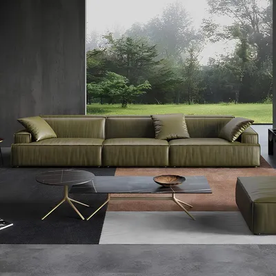 Produktbild von Ledersofa 6 Sitzer xxl Couch Big Sofa Lümmel Couchen Sofas Couchen Garnituren