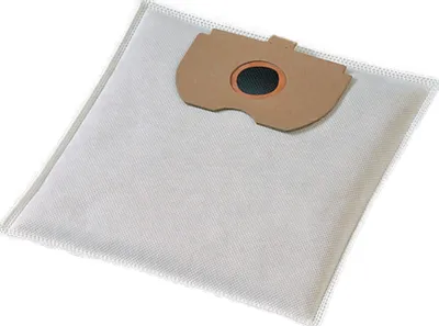 A single vacuum cleaner bag on a white background.
