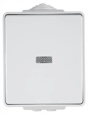 Produktbild von Efapel Waterproof48 1-poliger Schalter mit Beleuchtung IP65 Weiß