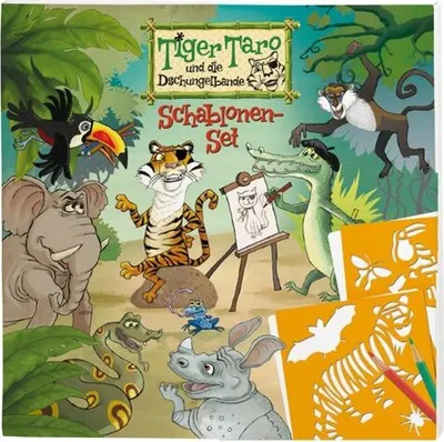 Produktbild von Tiger Taro  Schablonen-Set Dschungelbande Malschablonen