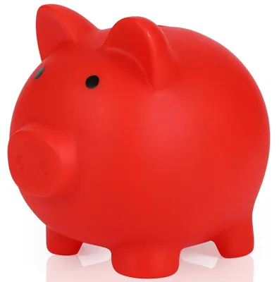 Produktbild von Sparschwein - Unzerbrechlich aus Kunststoff - Spardose für Kinder - Rot