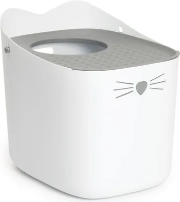 Produktbild von Catit 44081, Katze, Katzenklo mit Eingang von oben, Grau, Weiß, 410 mm, 520 mm, 475 mm