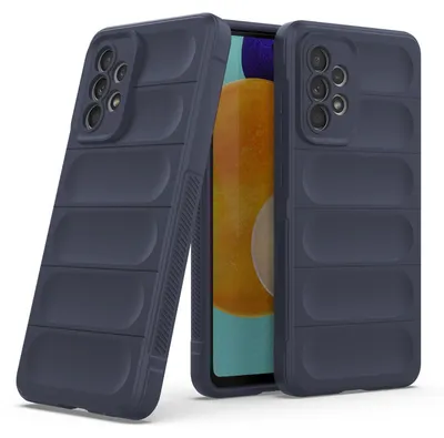 Produktbild von Handy Hülle für Samsung Galaxy A52 / A52 5G / A52s 5G Grip Case Cover Schutzhülle Softgrip Farbe: Dunkelblau