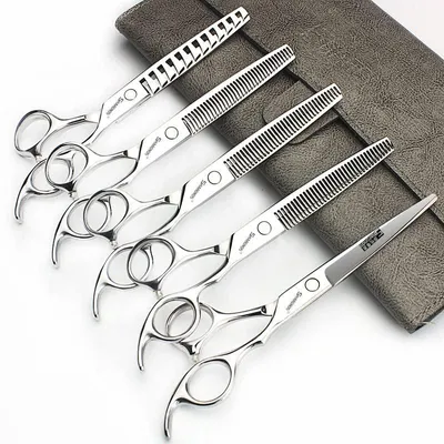 Imagen del producto de Tijeras de peluquería profesionales de 6,5 pulgadas, 5 piezas