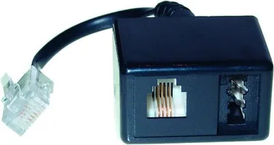Produktbild von TAE Adapter, RJ45 Stecker an TAE-N und RJ11 Buchse, schwarz, Good Connections®