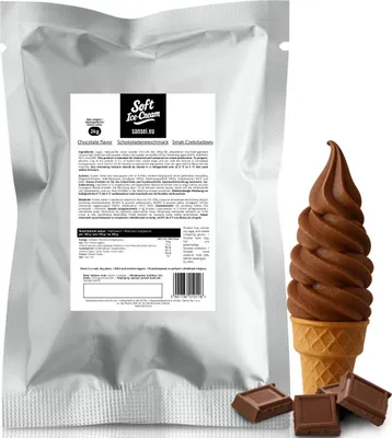 Image de Mélange en poudre pour glace italienne au chocolat, 2 kg, haute qualité et rendement élevé