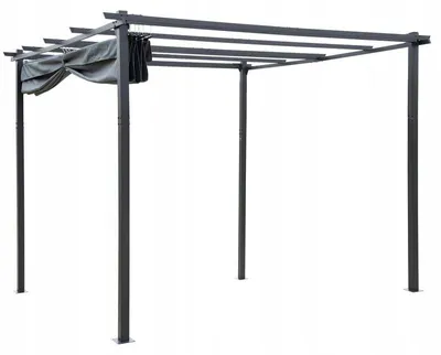 Image de Abri de jardin – Pergola – Toiture rétractable et imperméable, dimensions 3x4 mètres