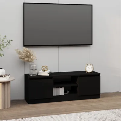 Produktbild von Szafka TV z drzwiczkami czarna 102x30x36 cm