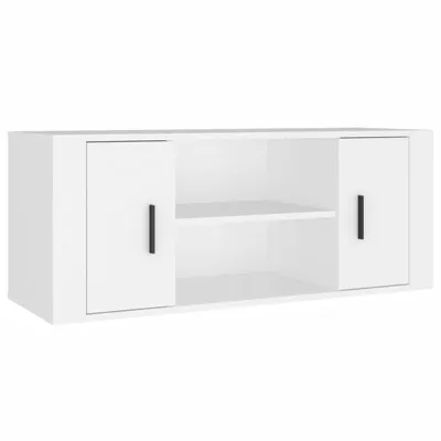 Obrázek produktu pro vidaXL TV skříňka bílá 100x35x40 cm Dřevěný materiál
