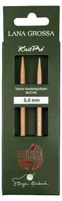 Produktbild von Lana Grossa - Nadelspitzen Vario Holz Buche lang 5,0mm