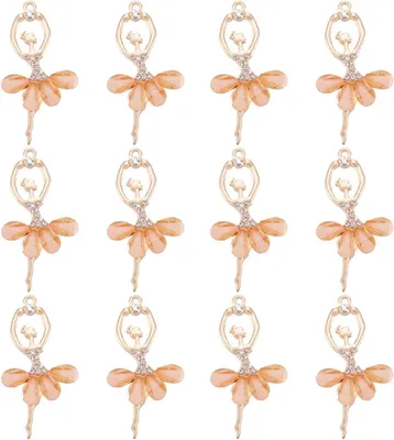 Productafbeelding van Balletdanser Bedels - Danser Hangers - Sieraden Maken - Kristal Versiering - 20 Stuks - Multicolor