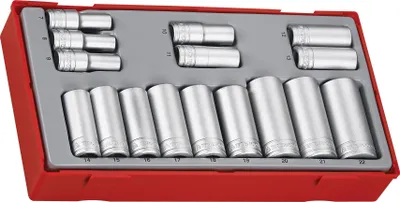 Produktbild von Teng Tools TT3816 16-teiliger 3/8"-Vierkant-Steckschlüsselsatz