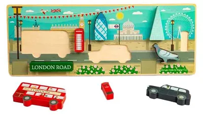 Image de Bigjigs Puzzle en bois de Londres, 8 pièces.