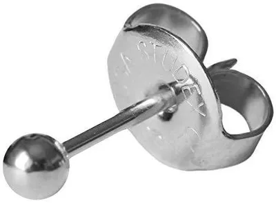 Zdjęcie produktu dla STUDEX, pierwsze kolczyki, stal chirurgiczna, sterylne, kuliste kolczyki, 3-4 mm - 4 mm