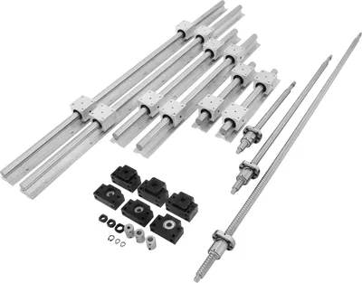 Obrázek produktu pro Lineární vodicí hřídel VEVOR SBR20 + sada kuličkového šroubu SFU1605-350/650/1050mm CNC