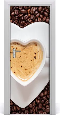 Produktbild von Tulup Türaufkleber 75x205 cm Dekorative Aufkleber Selbstklebend Wasserdichte Tapete Abnehmbar Schlafzimmer Wohnzimmer Wohnkultur - Kaffeetasse