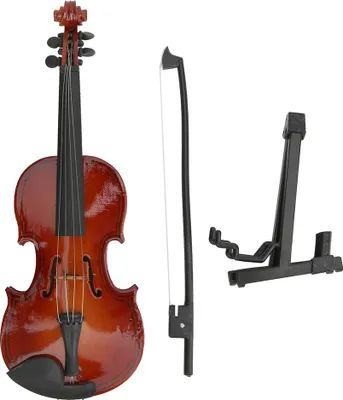 Produktbild von 17 cm Miniaturholz Geigenmodell mit Stand Musikinstrument Handwerksdekoration Geschenk