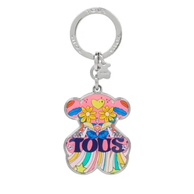 Image de Tous, Magic Flowers Bear, Metal Keyring