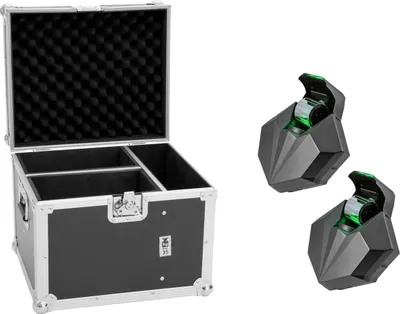 Produktbild von EUROLITE Set 2x LED CAT-80 Strahleneffekt + Flightcase