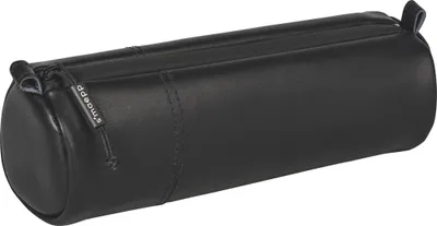 Produktbild von Brunnen Schlampermäppchen s'maepp M 22 x 8 cm schwarz - Weiches Federmäppchen - Leder - Schwarz - Einfarbig - Reißverschluss - 220 mm