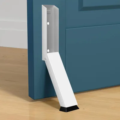 Produktbild von Bohrfreier Türstopper, fußbetätigter Türstopper, Türöffner für unter die Tür, geeignet für den Innen- und Außenbereich.