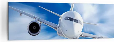 Produktbild von Bild auf Leinwand - Leinwandbild - Luftfahrt Flugzeug Flug - 160x50cm - Wand Bild - Wanddeko - Leinwanddruck - Bilder - Kunstdruck - Wanddekoration - Leinwand bilder - Wandkunst - AB160x50-2537