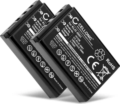 Immagine prodotto di CELLONIC 2x Batteria per Fotocamera Compatibile con Kodak Easyshare DX6490, Easyshare DX7590, Easyshare DX7630, KLIC-5001 – (1400mAh, 3.7V)