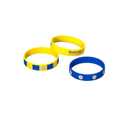 Obrázok produktu pre Eintracht Braunschweig silikónové náramky sada 3 futbalové modrá/žltá