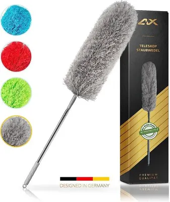 Obrázek produktu pro Mikrovláknová utěrka na prach, šedá, teleskopická, 260 cm